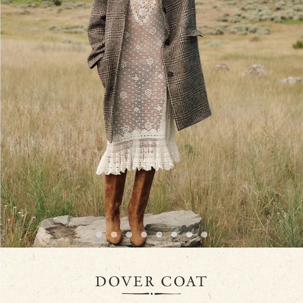 NWT DOEN Dover Coat in Brown Plaid